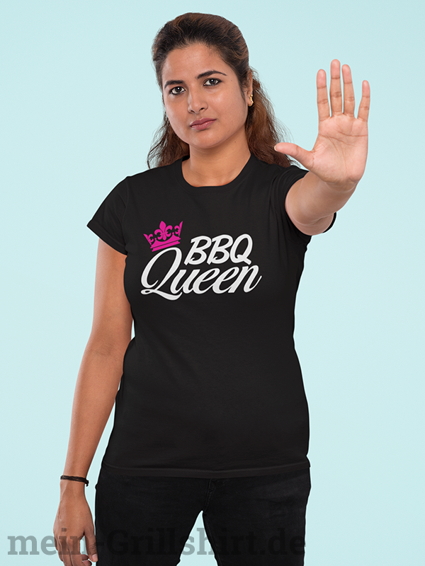 BBQ Queen Black schwarz Master des Grills mein Grillshirt bbq liebe griller geschenk online shoppen