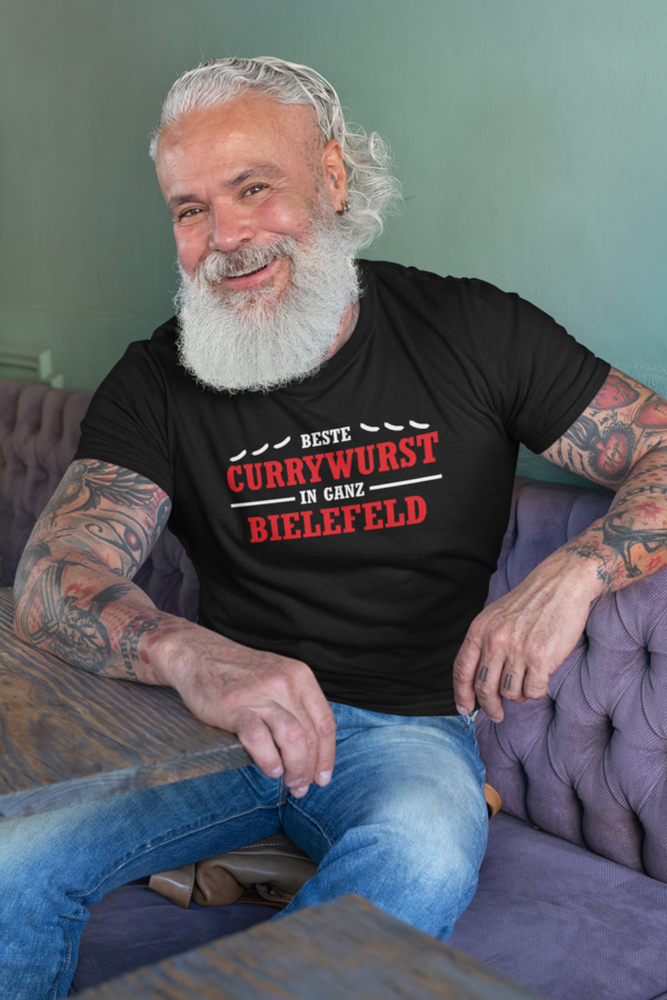 Beste Currywurst in ganz Bielefeld grillshirt frei gestalten Geschenk+