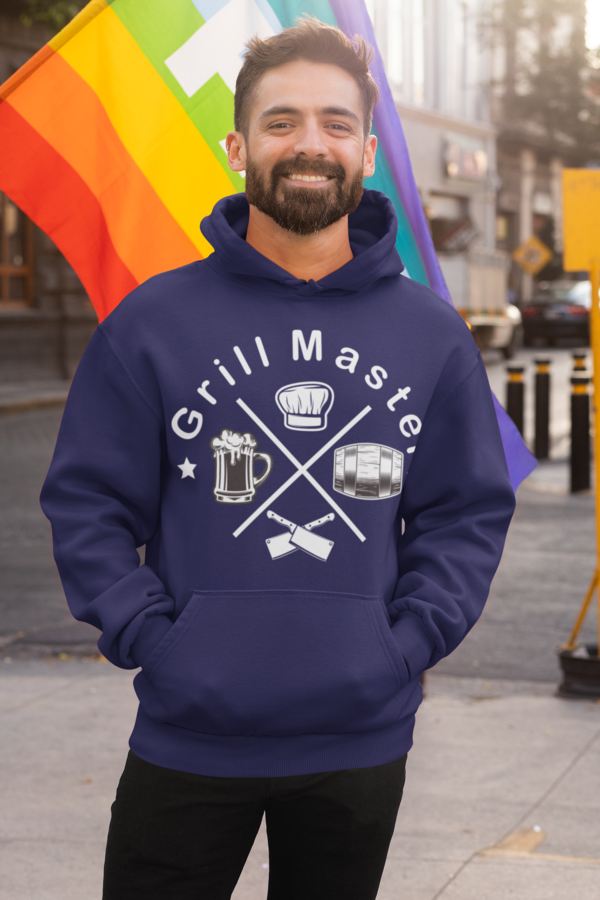 Grillmaster2_navy_Hoodie